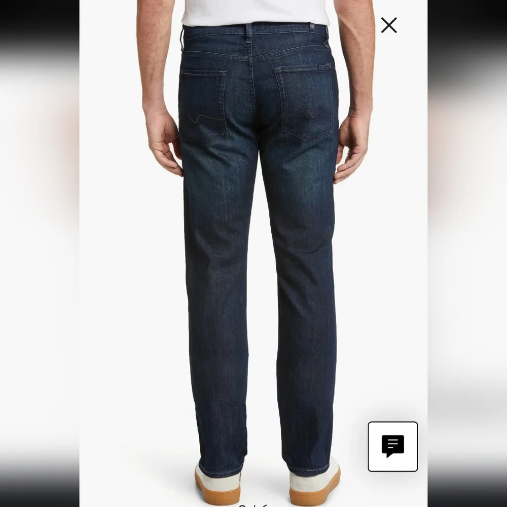 7 For All Mankind Jeans Mens Straight Blue Sz 30